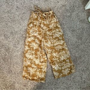 American Eagle Palm Tree Flowy Linen pants